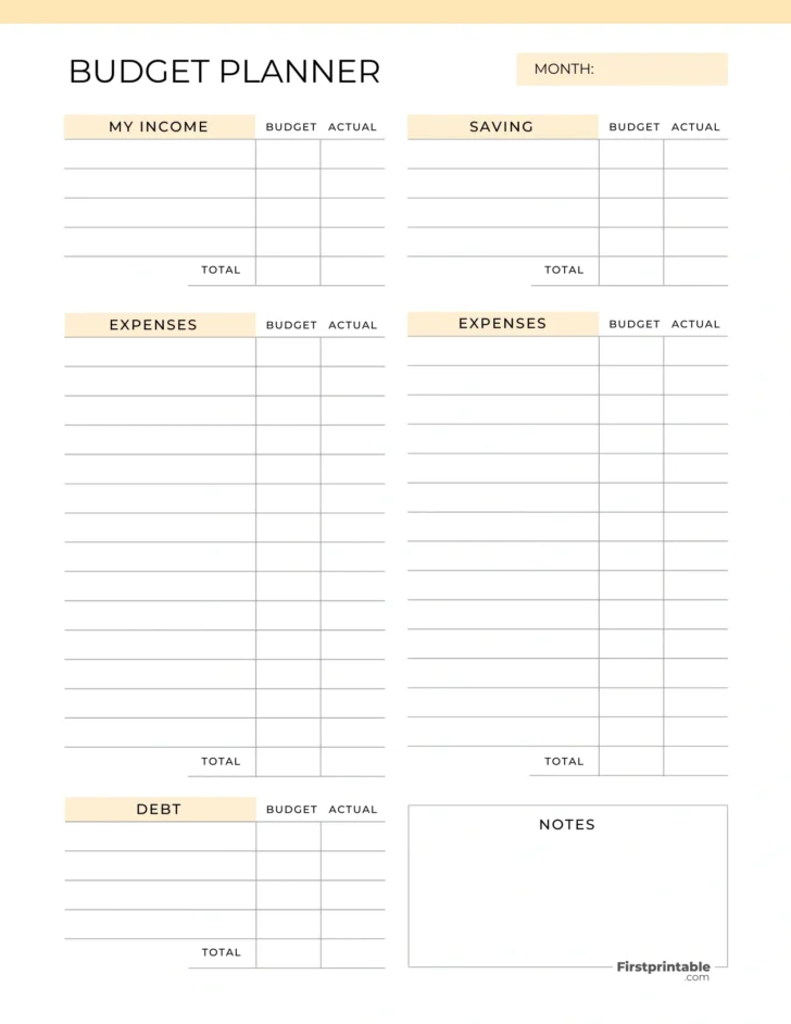 Free Printable Budget Planner