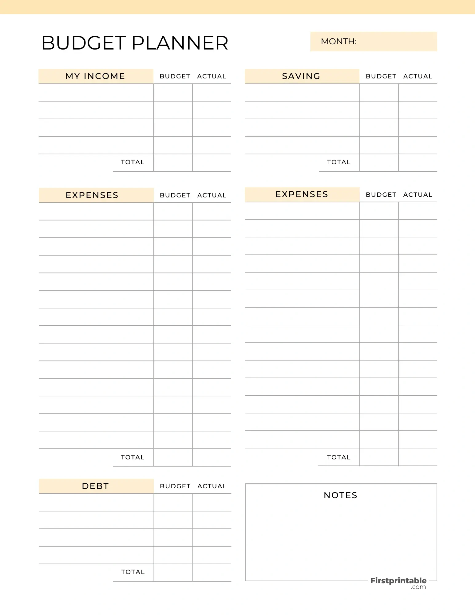 Free Budget Planner Templates | Printable &amp;amp; Fillable with regard to Free Printable Budget Planner