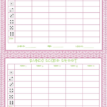 Free Bunco Printable Intended For Free Printable Bunco Score Sheets