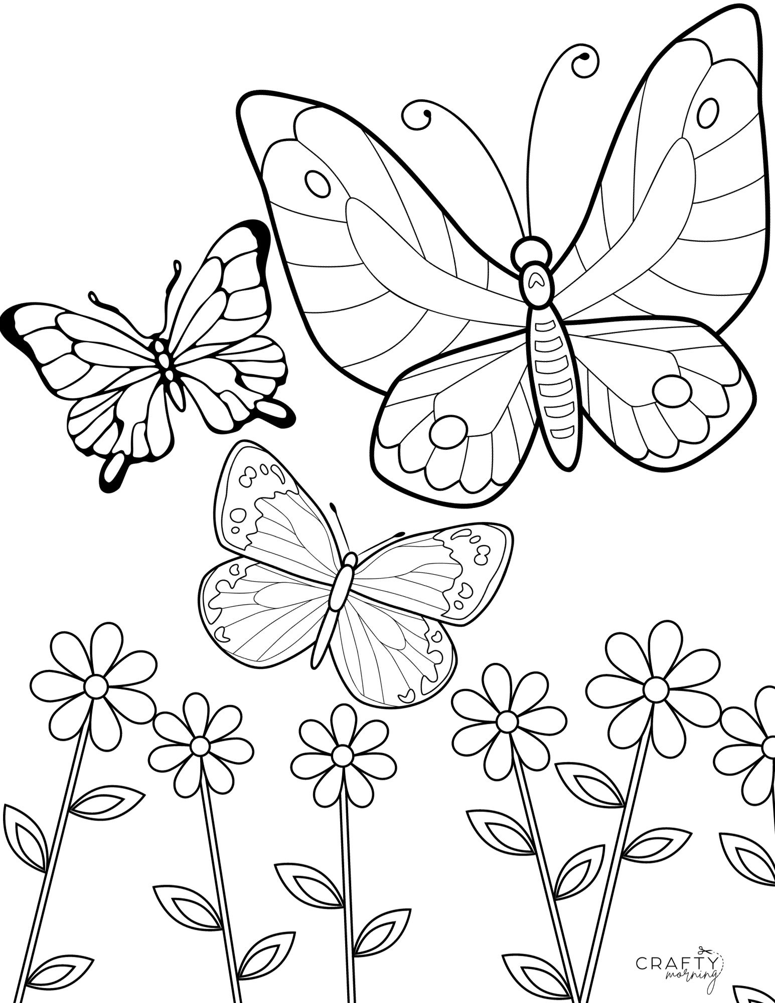 Free Butterfly Coloring Pages To Print - Crafty Morning intended for Printable Butterfly Coloring Sheets