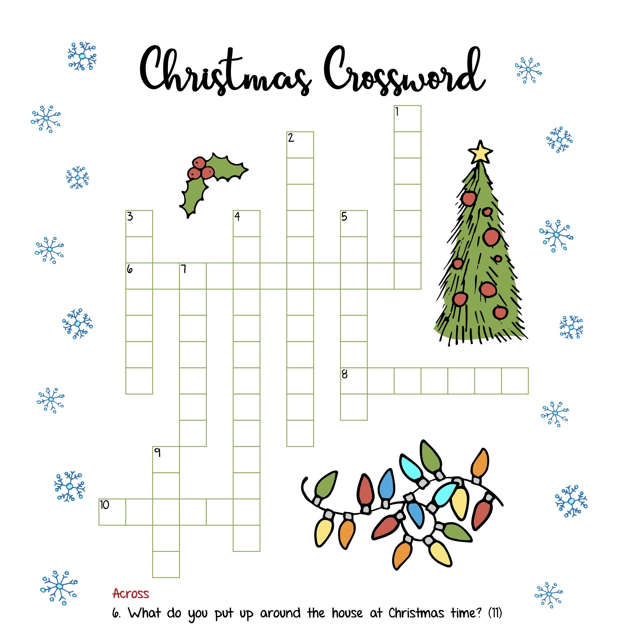 Free Christmas Printables – Crossword | Mama Geek with regard to Christmas Crossword Puzzles Printable