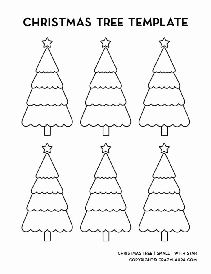 Xmas Tree Templates Printable