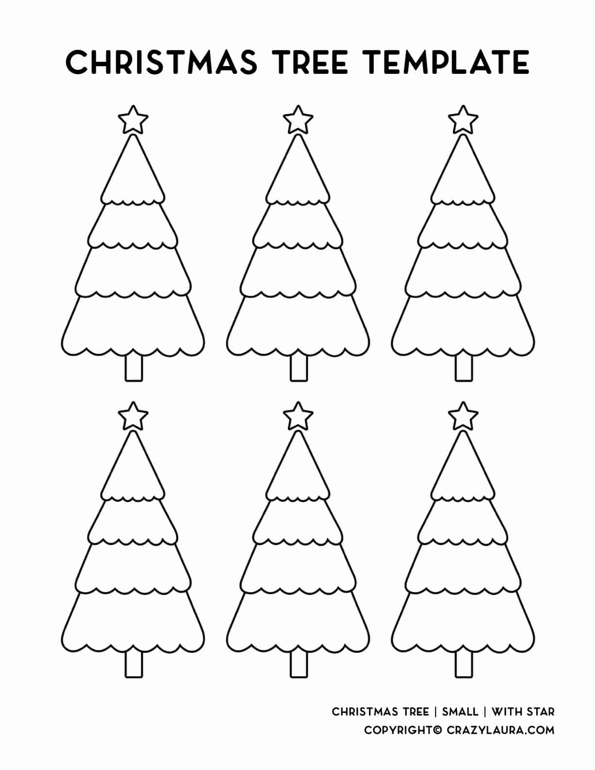 Free Christmas Tree Template &amp;amp; Stencil Patterns For 2022 - Crazy Laura regarding Xmas Tree Templates Printable