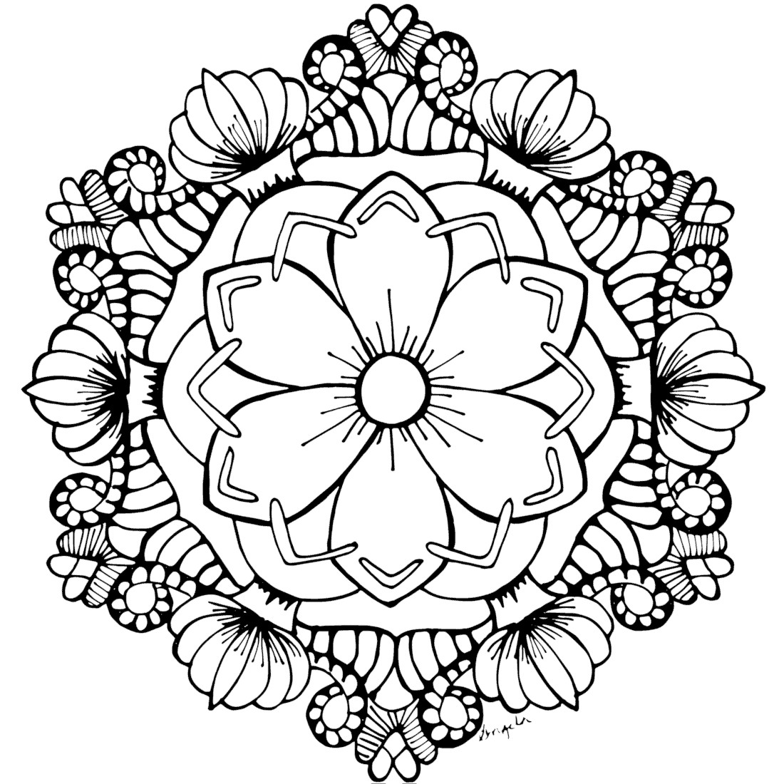 Free Coloring Pages For You To Print - Monday Mandala in Printable Mandalascolor