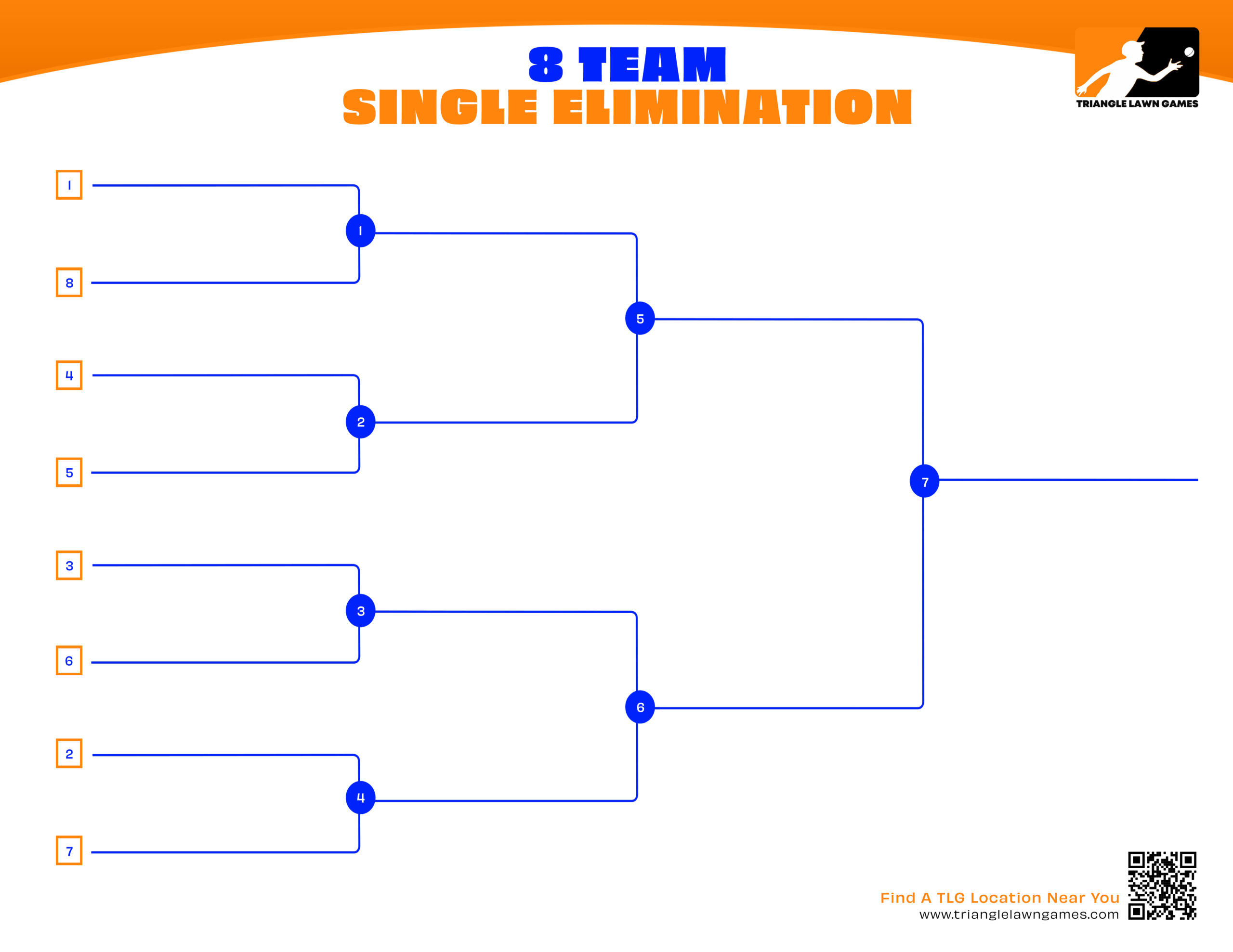 Free Cornhole Tournament Printable Brackets | Triangle Lawn Games within Make Brackets For 8 Teams Printable