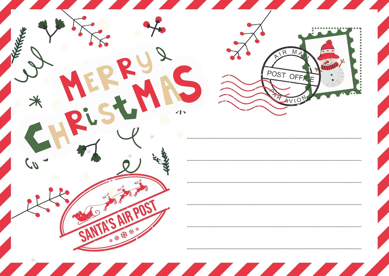 Free Custom Printable Christmas Card Templates | Canva with regard to Printable Christmas Cards For Free