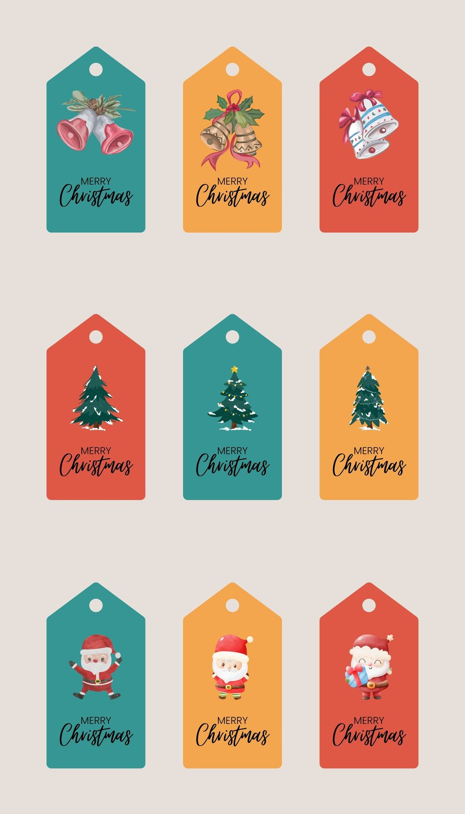 Free Custom Printable Christmas Tag Templates | Canva regarding Printable Christmas Gift Tags