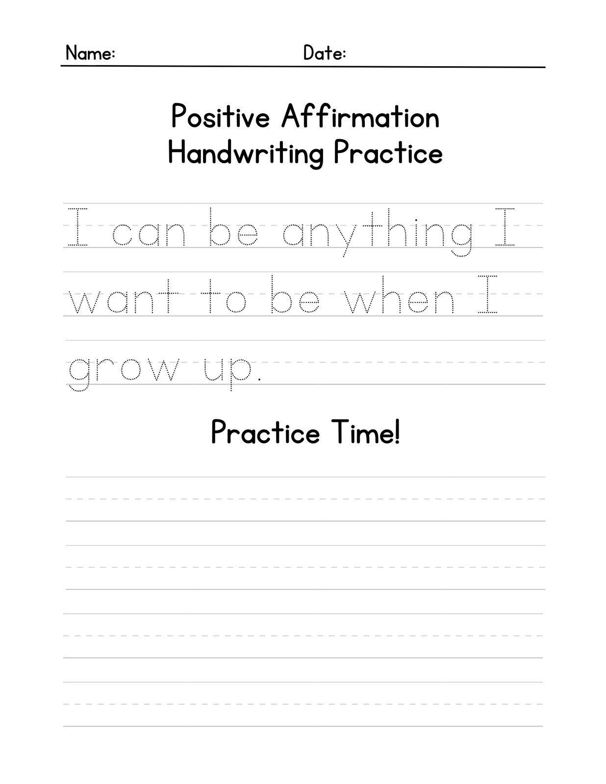 Free Custom Printable Handwriting Worksheet Templates | Canva inside Printable Writing Practice Sheets