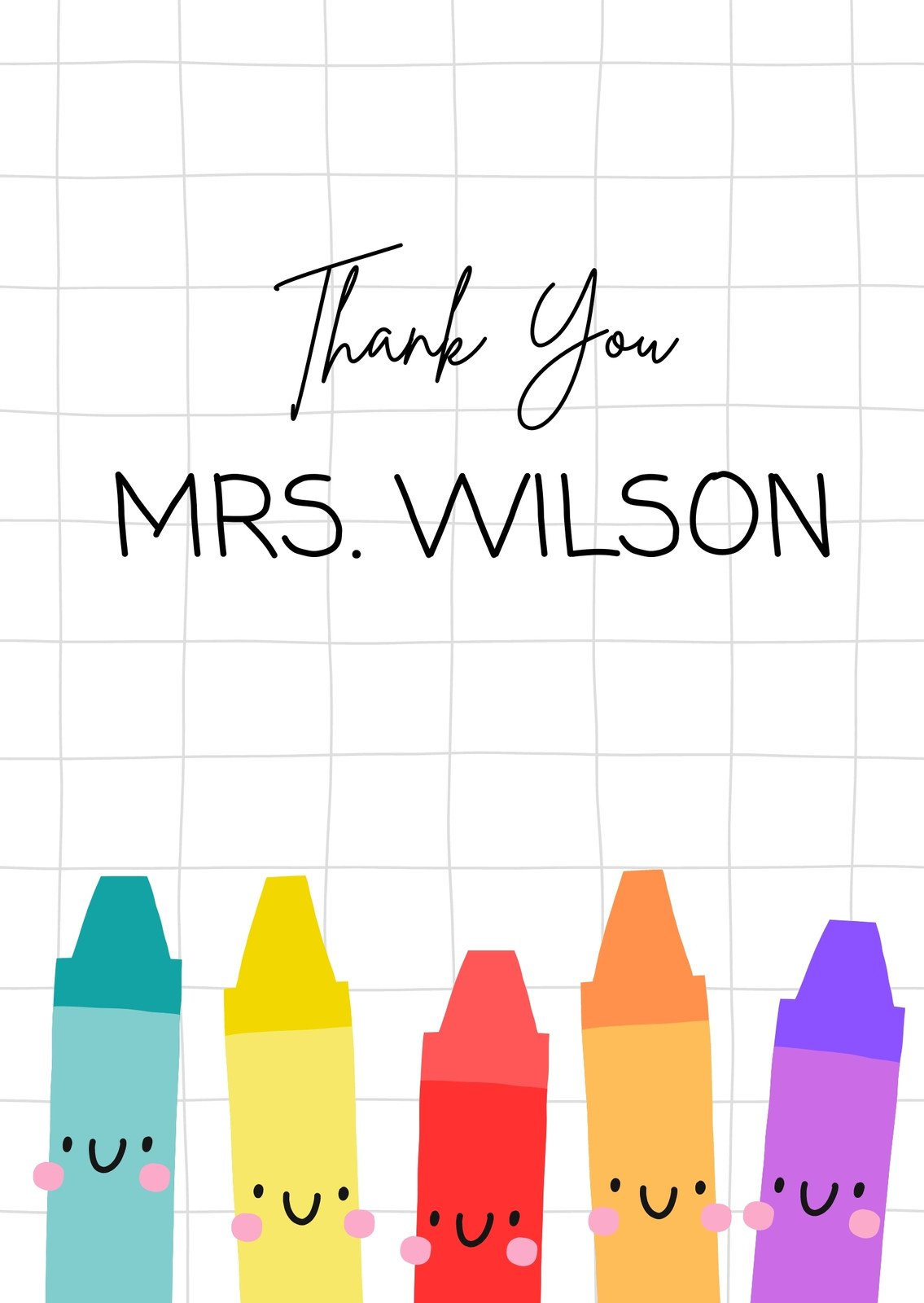 Free Custom Printable Teacher Thank You Card Templates | Canva throughout Printable Teacher Appreciation Cards