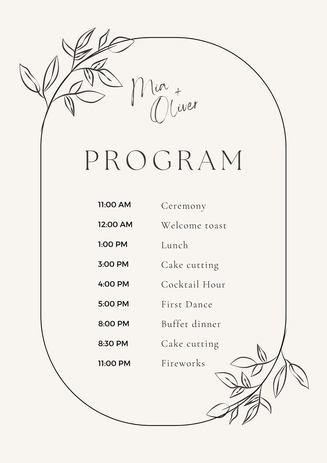 Free, Custom Printable Wedding Program Templates | Canva inside Free Printable Wedding Program Templates