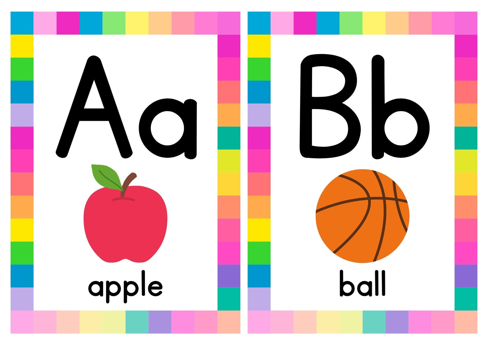 Free Customizable Alphabet Flashcard Templates | Canva throughout Printable Alphabet Flash Cards