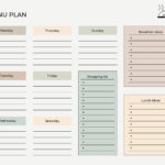 Free, Customizable Meal Planner Menu Templates | Canva With Printable Weekly Meal Planner