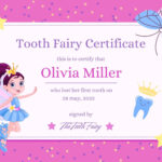 Free Customizable Tooth Fairy Certificate Templates | Canva In Free Printable Tooth Fairy Letter