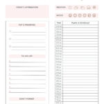 Free Daily Planner Templates To Customize | Canva In Free Printable Daily Planner