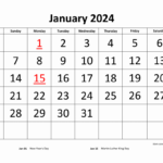 Free Download Printable Calendar 2024, Large Font Design Throughout Printable Calendars 2024 Monthly