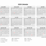 Free Download Printable Calendar 2024 With Us Federal Holidays With 2024 Calendars Printable Free