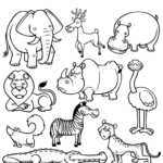 Free Download Wild Animals Printable Coloring Page | Bubakids In Printable Animal Coloring Sheets