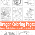 Free Dragon Coloring Pages For Kids & Adults Intended For Printable Dragon PicturesColor