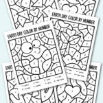 Free Earth Day Colornumber Printables   Kara Creates Pertaining To Easy Printable Picturescolor