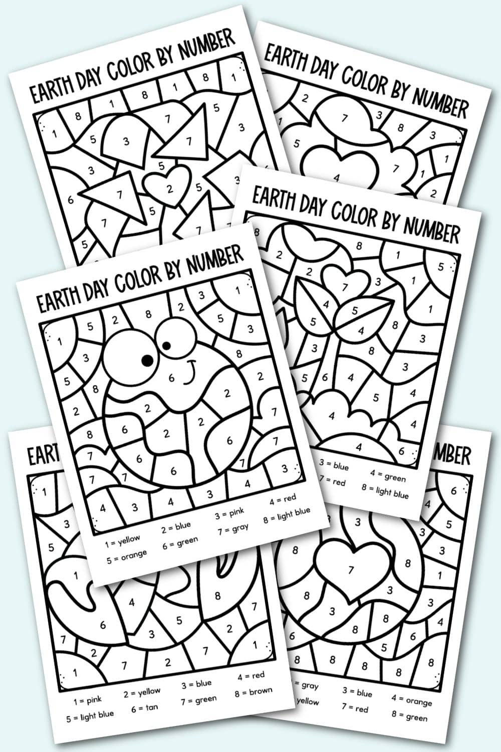 Free Earth Day Colornumber Printables - Kara Creates pertaining to Easy Printable Picturescolor