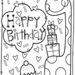 Free & Easy To Print Happy Birthday Coloring Pages Regarding Printable Happy Birthday Coloring Sheets