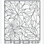 Free Fall Colornumber: Fall Leaves Printable Coloring Page Pertaining To Printable Color By Number