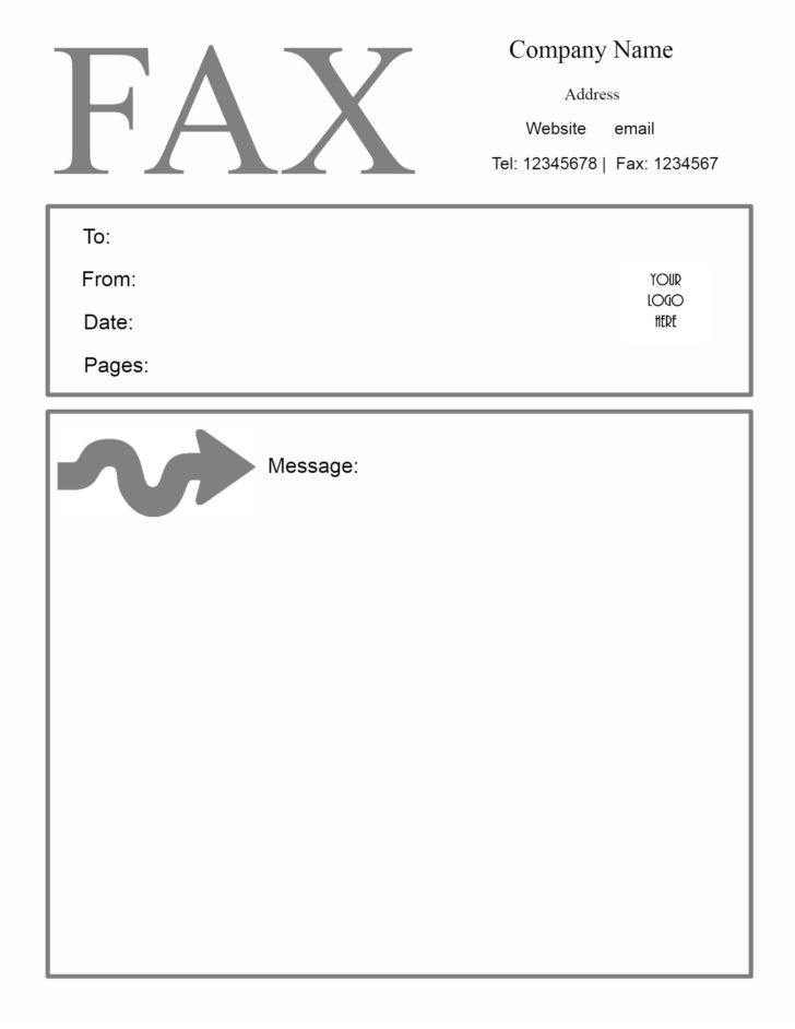 Printable Fax Cover Sheet