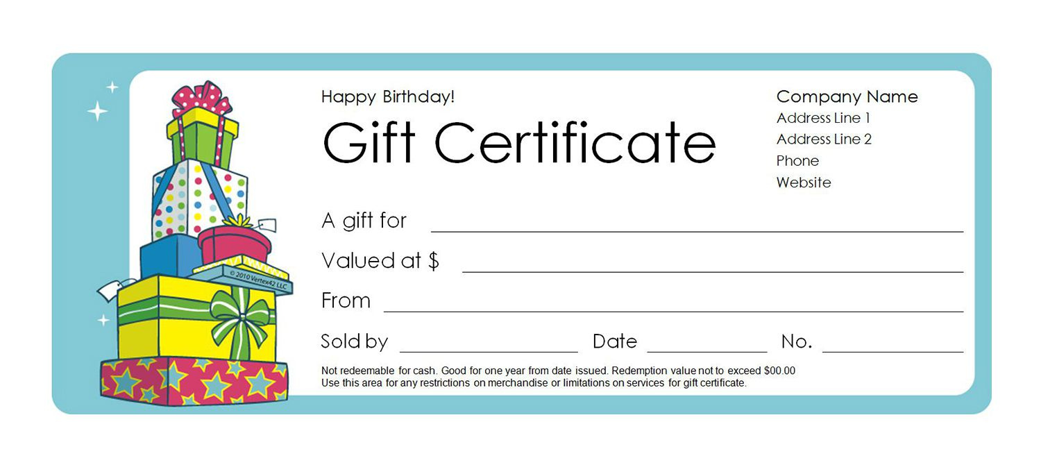 Free Gift Certificate Templates You Can Customize throughout Free Printable Gift Certificate Forms