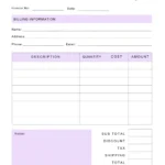 Free Invoice Template Blank Printable | Download In Free Printable Invoice Template