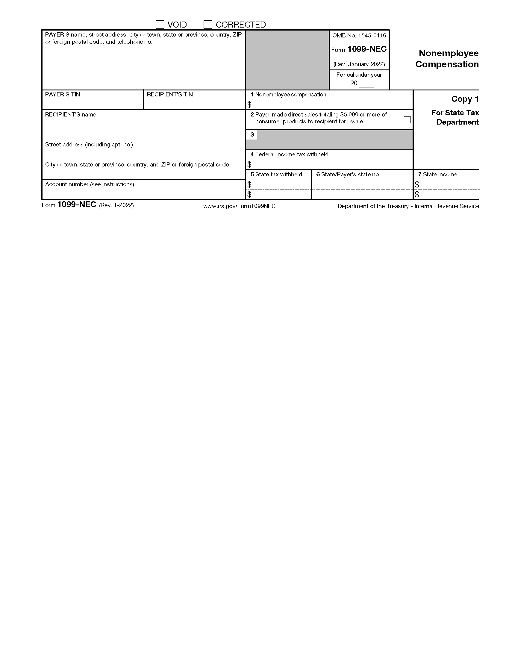 Free Irs 1099 Form - Pdf – Eforms regarding Printable 1099 Form 2024