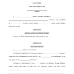 Free Last Will And Testament Template ⇒ Will Forms In Pdf And Doc In Free Will Forms Printable