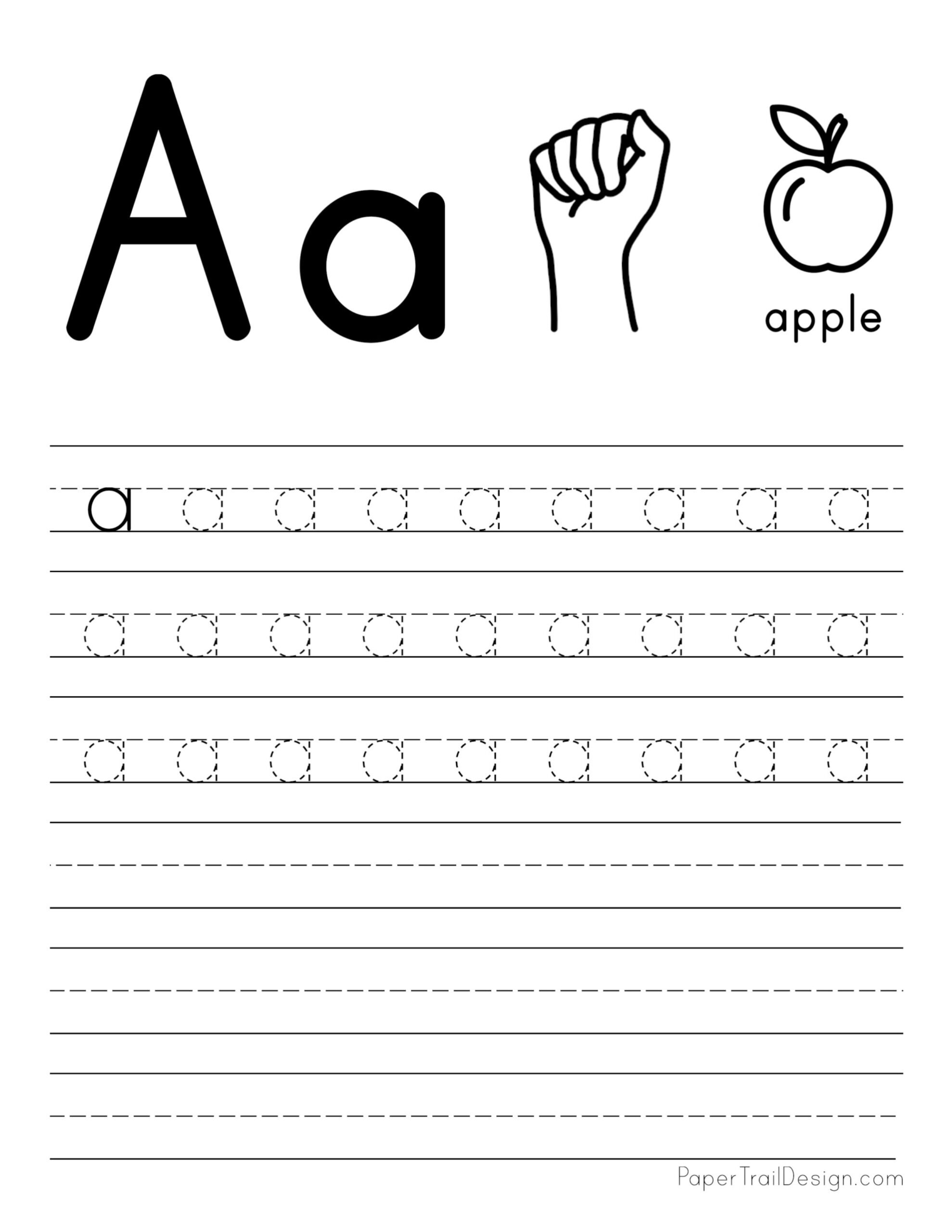 Free Letter Tracing Worksheets - Paper Trail Design pertaining to Free Printable Traceable Letters