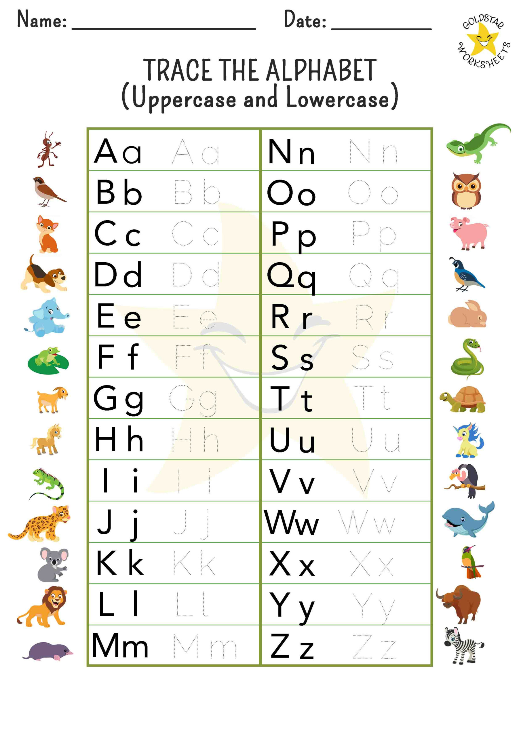 Free Letter Tracing Worksheetsa Children Illustrator/Teacher (Pdf) inside Free Printable Abc Worksheets