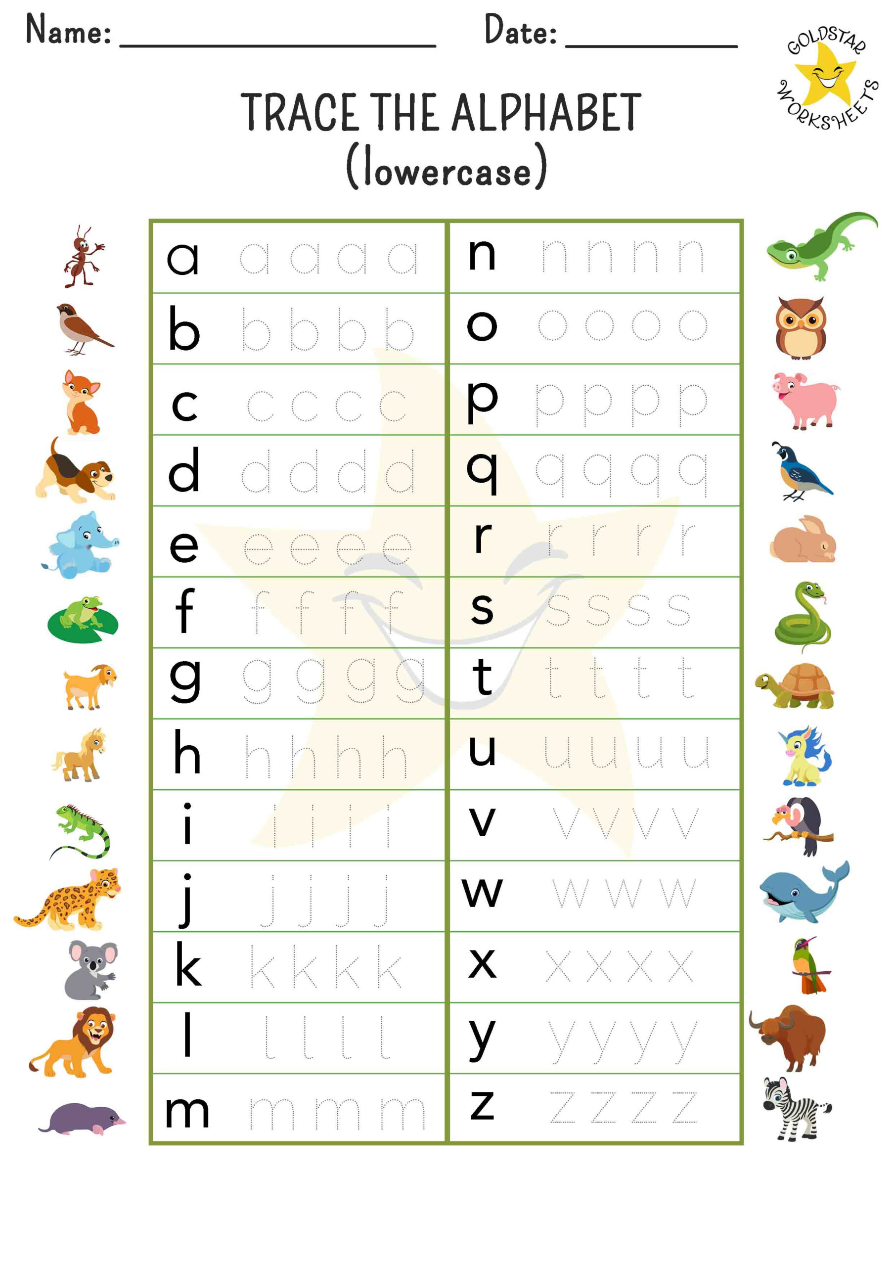 Free Letter Tracing Worksheetsa Children Illustrator/Teacher (Pdf) intended for Printable Letters Of The Alphabettrace