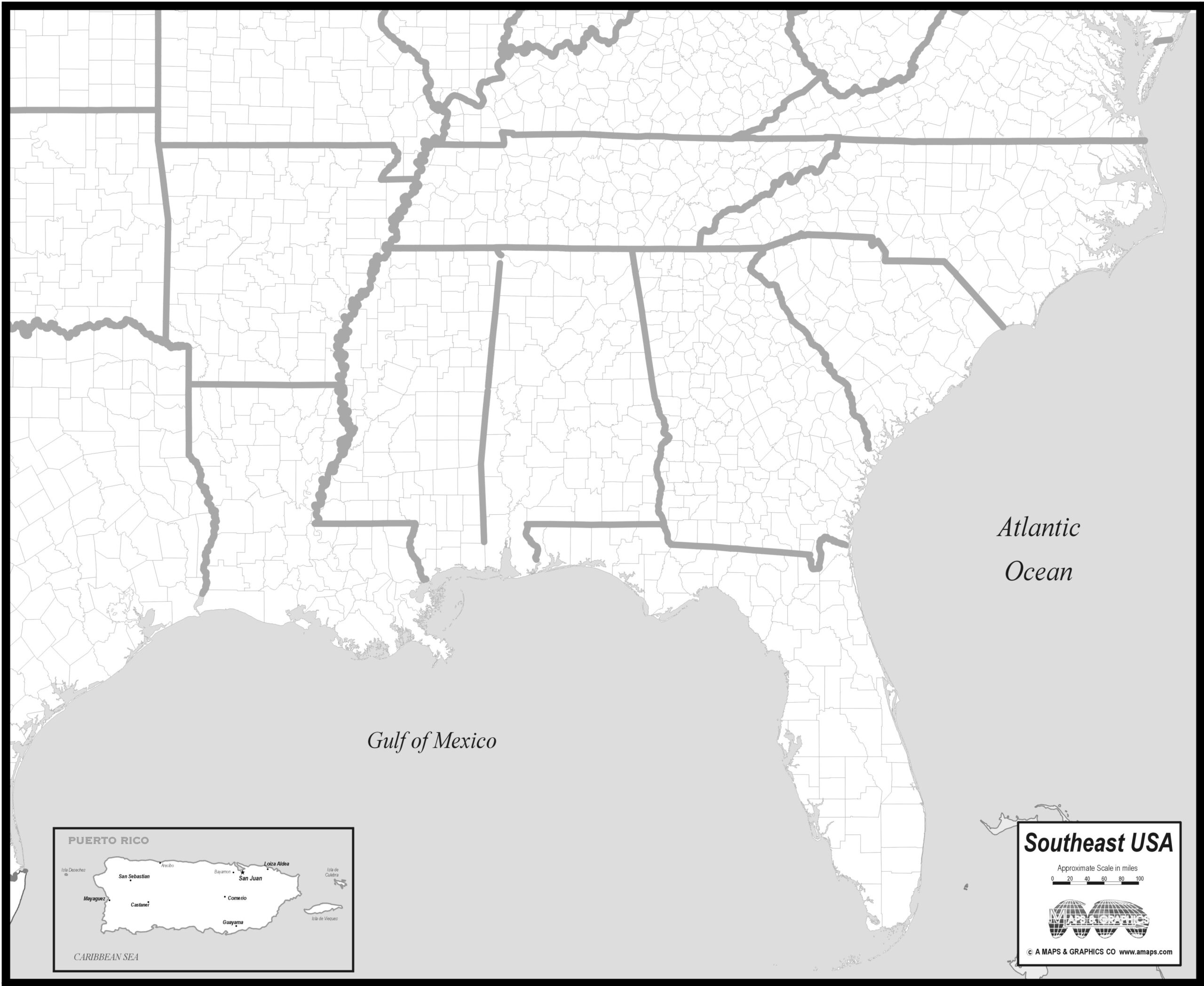 Free Map Of Southeast States with regard to Printable United States South