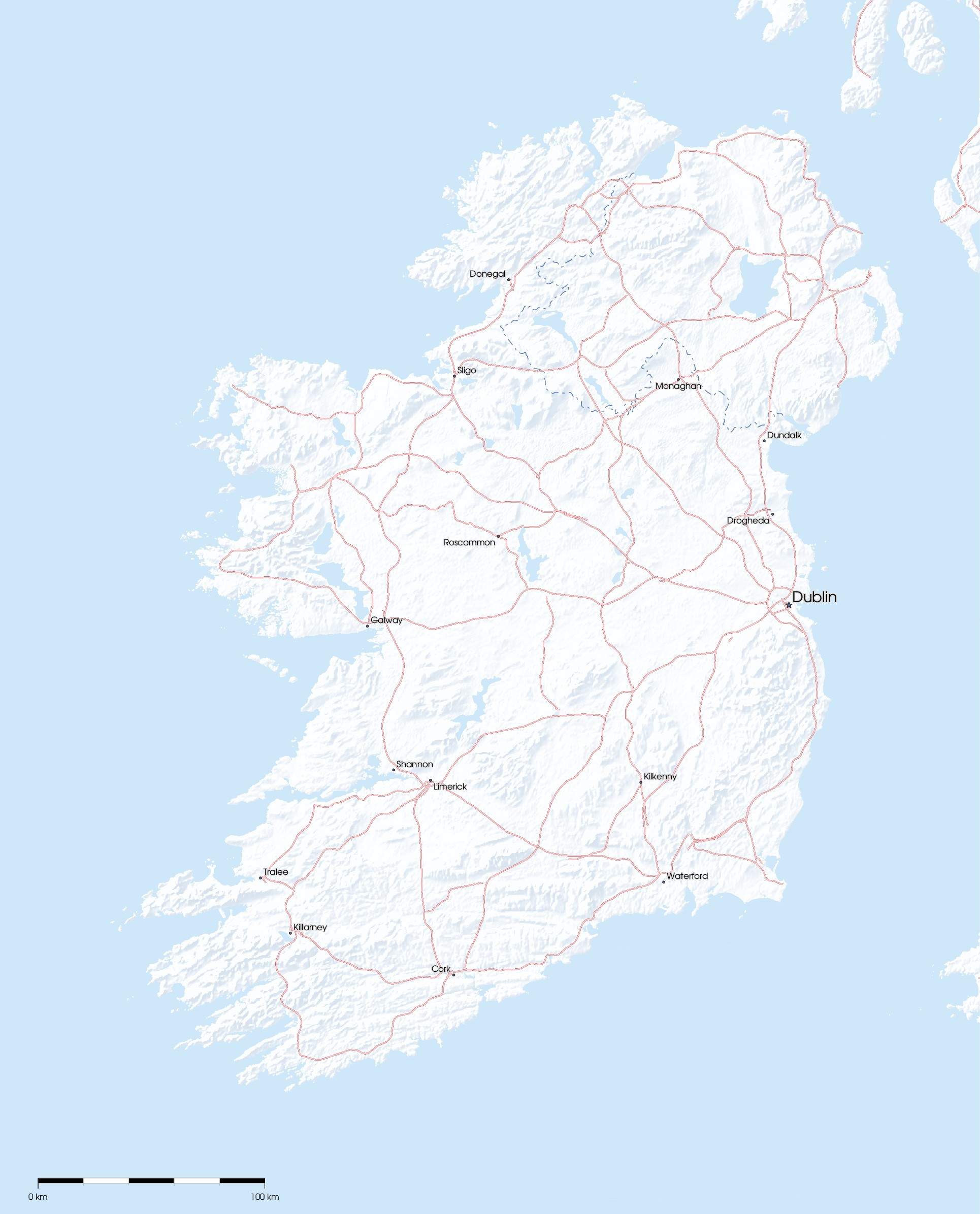 Free Maps Of Ireland | Mapswire for Printable Map of Ireland