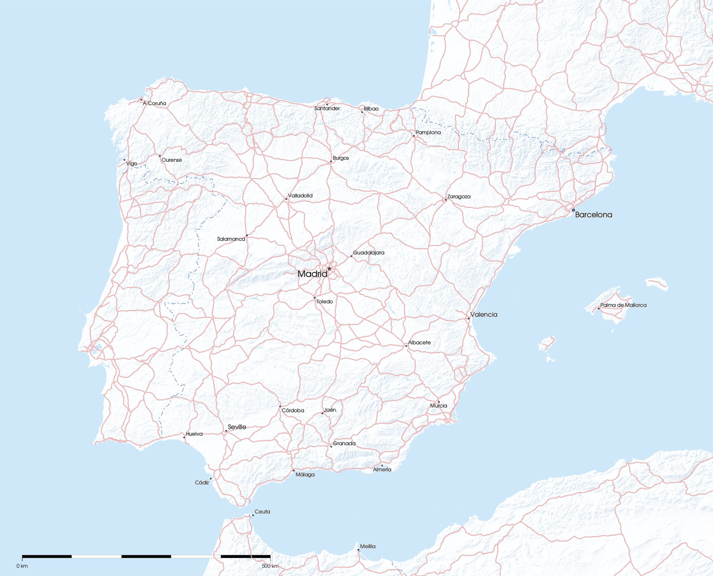 Free Maps Of Spain | Mapswire with regard to Printable Outline Map Spain Portugal