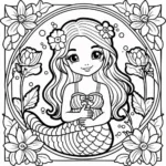 Free Mermaid Coloring Pages With Printables   Hello, Wonderful With Regard To Mermaid Coloring Sheets Printable