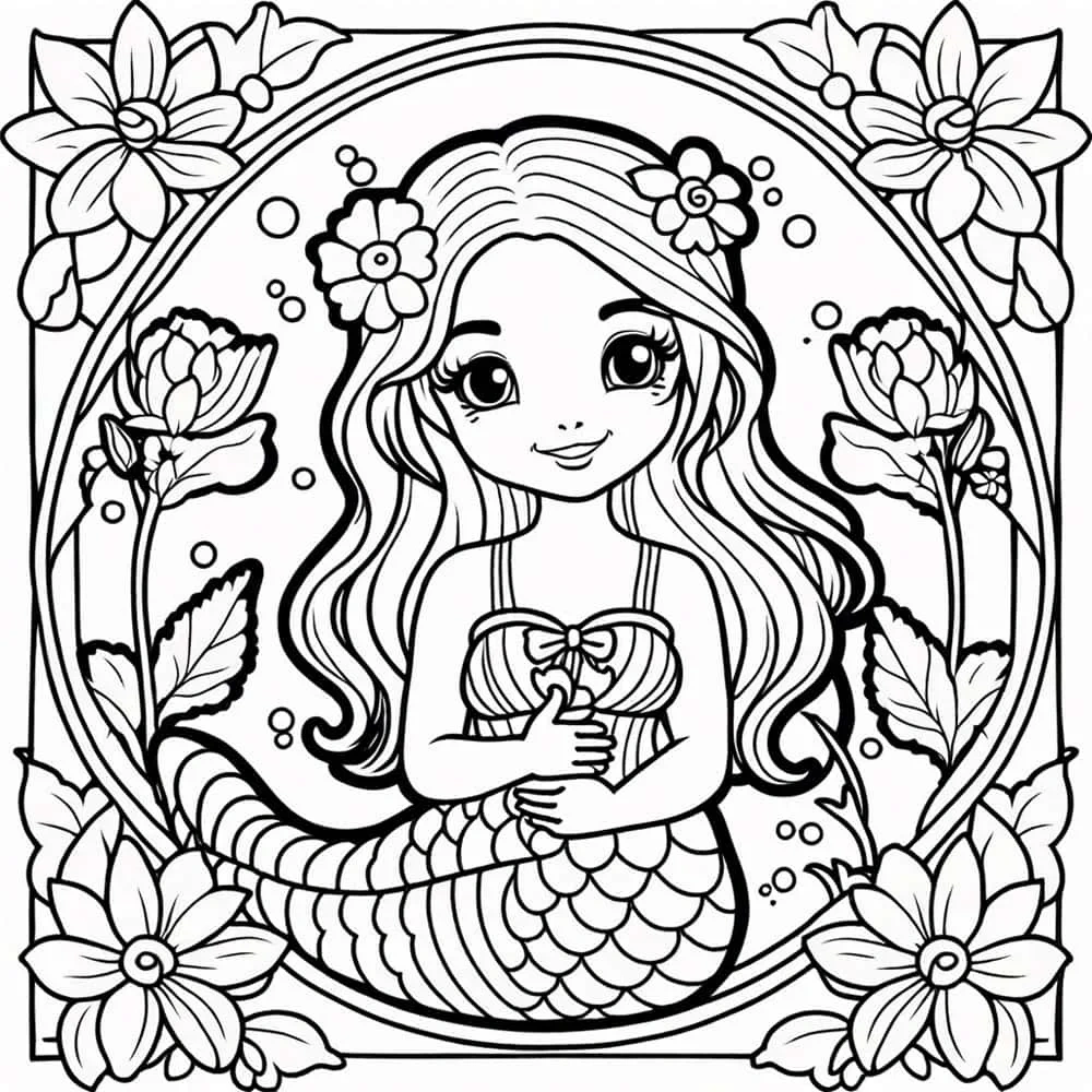 Free Mermaid Coloring Pages With Printables - Hello, Wonderful with regard to Mermaid Coloring Sheets Printable