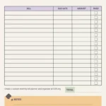 Free Monthly Bills Organizer Templates With Free Printable Monthly Bill Payment Log