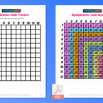 Free Multiplication Chart Printable — Times Table Chart Practice Inside Free Multiplication Chart Printable