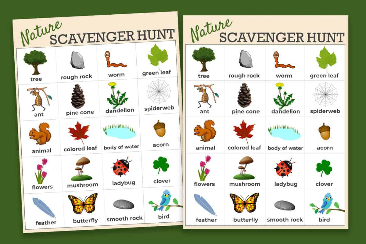 Free Nature Scavenger Hunt Printable | Mrs. Merry pertaining to Nature Scavenger Hunt Printable