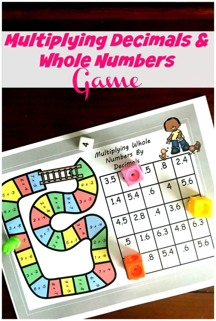 Free No-Prep Game For Multiplying Decimals And Whole Numbers pertaining to Free Printable Decima Numbers Montessori For Board Game