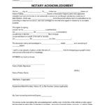 Free Notary Acknowledgment Form | Pdf & Word In Free Printable Documen Statementbe Notarized