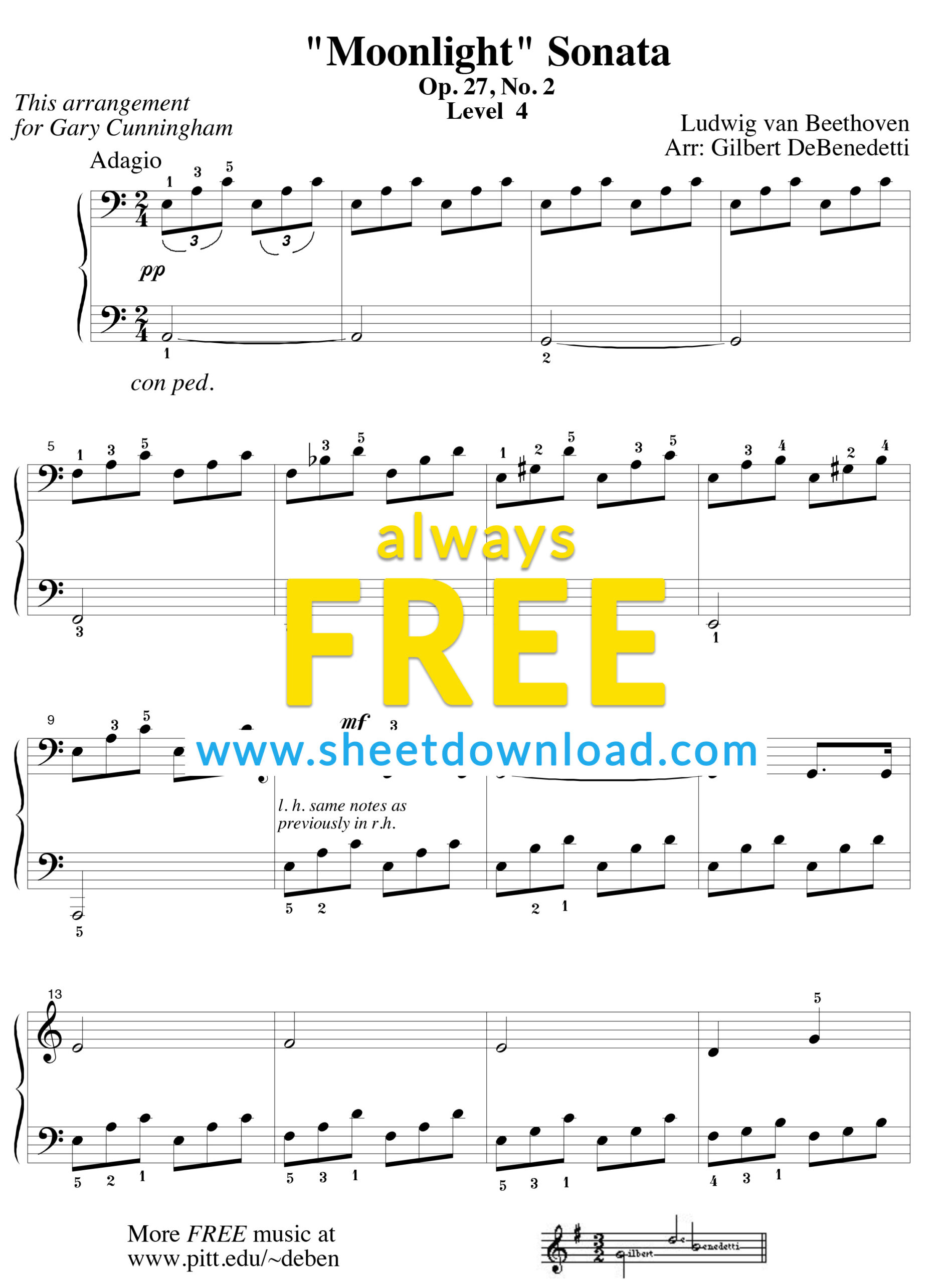 Free Piano Sheet Musicjulie Lind - Download And Print Pdf throughout Free Printable Piano Music