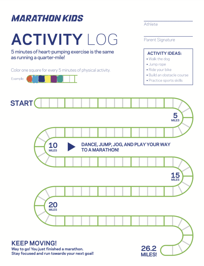 Free Printable Activity Log with regard to Running Tracker Printable Marathon