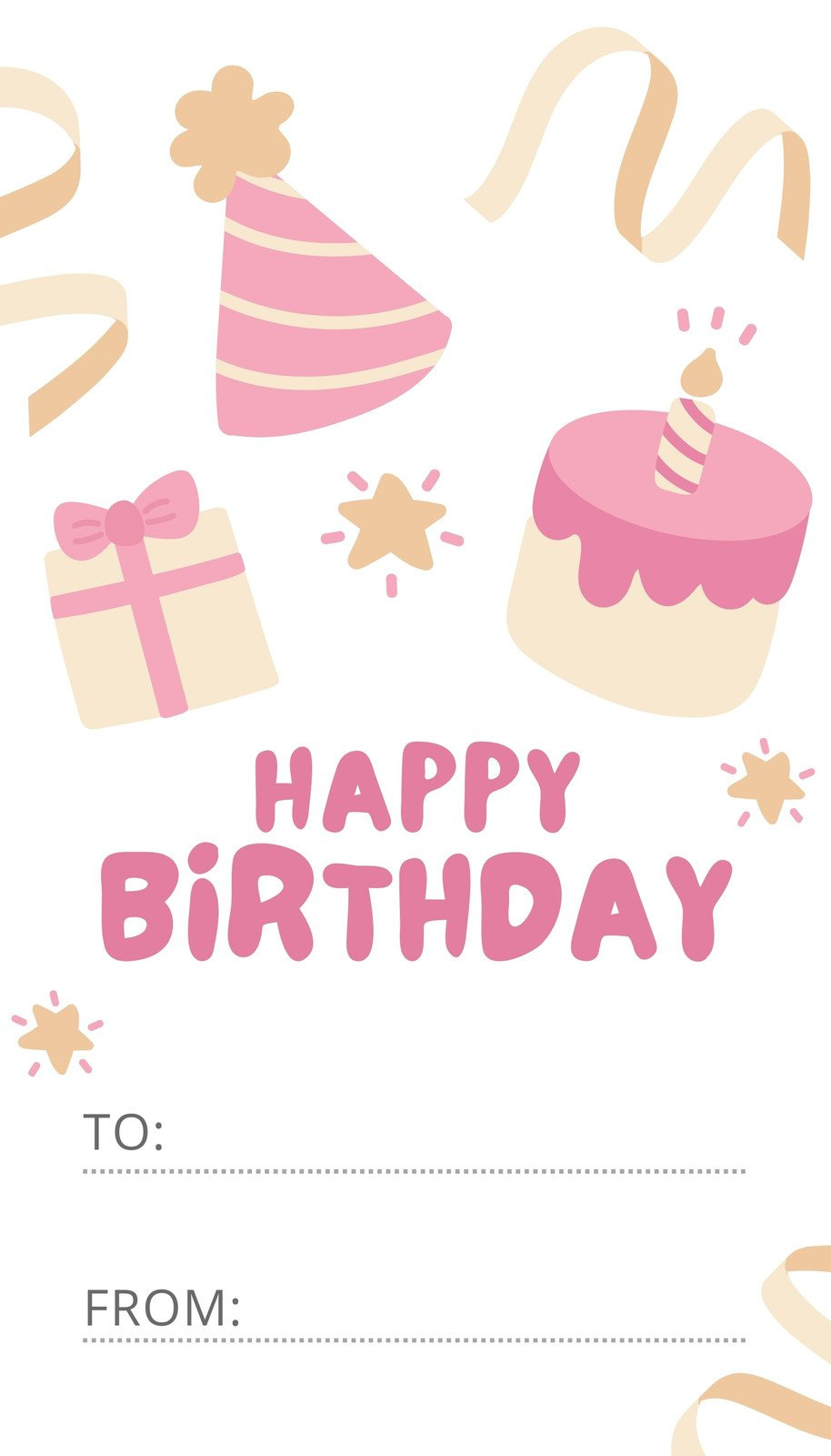 Free, Printable And Customizable Gift Tag Templates | Canva within Free Printable Editable Girls Birthday Gift Tags