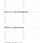 Free Printable And Customizable Grocery List Templates | Canva Intended For Printable Grocery Shopping List