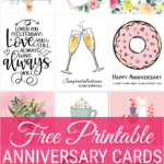 Free Printable Anniversary Cards Throughout Free Printable Wedding Anniversary Quotes Or Sayings