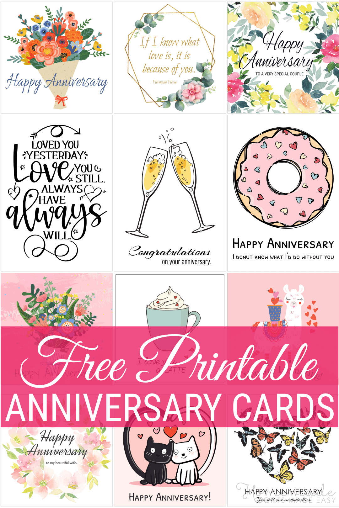 Free Printable Anniversary Cards throughout Free Printable Wedding Anniversary Quotes Or Sayings